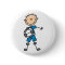 Stick Figure Boy Soccer Button