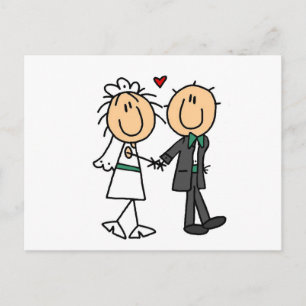 Stick Figure Bride and Groom Invitations