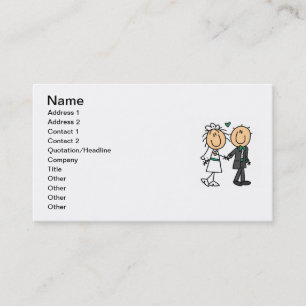 Stick Figure Bride and Groom T-shirts and Gifts Business Card