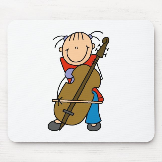 Stick Figure Cello Mousepad (Front)