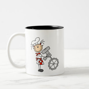 Stick Figure Chef Using MIxer Mug