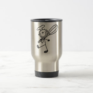 Stick Figure Chef with Whisk Tshirts Travel Mug
