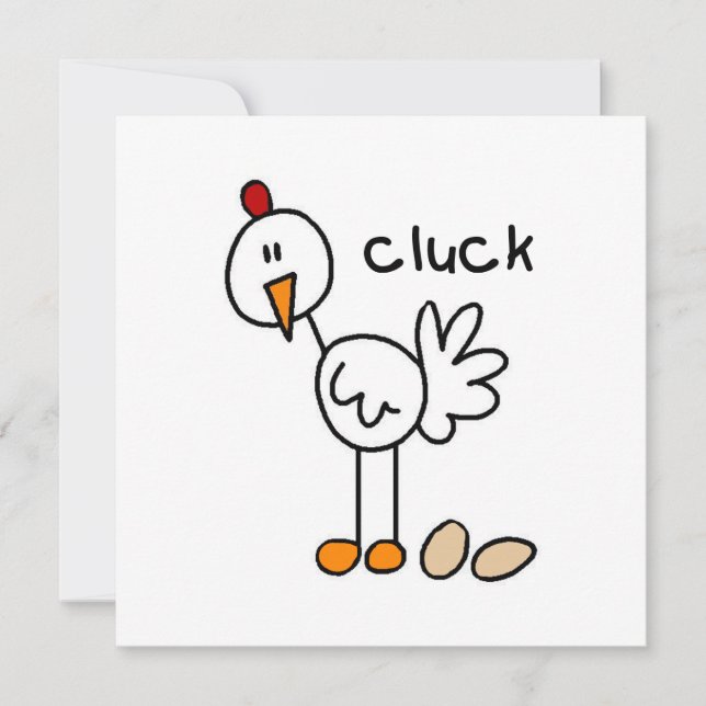 Stick Figure Chicken T-shirts and Gifts (Front)