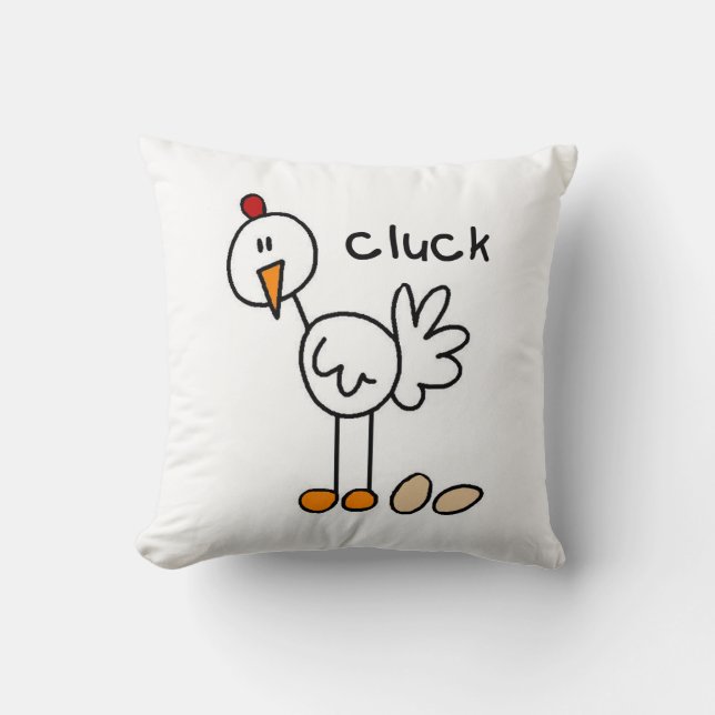 Stick Figure Chicken T-shirts and Gifts Cushion (Front)