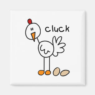 Stick Figure Chicken T-shirts and Gifts Magnet