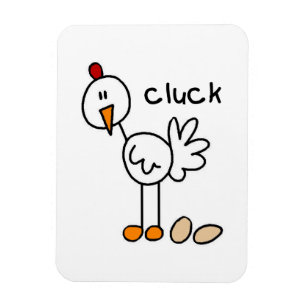 Stick Figure Chicken T-shirts and Gifts Magnet