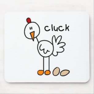 Stick Figure Chicken T-shirts and Gifts Mouse Mat