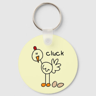 Stick Figure Chicken Tshirts and Gifts Key Ring