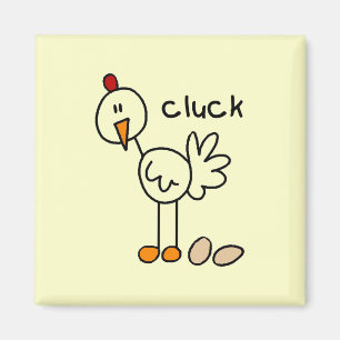 Stick Figure Chicken Tshirts and Gifts Magnet