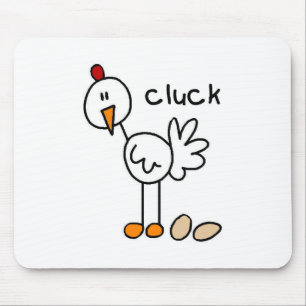 Stick Figure Chicken Tshirts and Gifts Mouse Mat