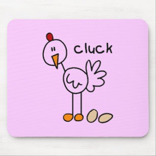 Stick Figure Chicken Tshirts and Gifts Mouse Mat