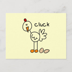 Stick Figure Chicken Tshirts and Gifts Postcard