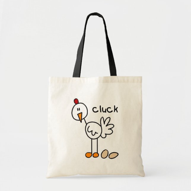 Stick Figure Chicken Tshirts and Gifts Tote Bag (Front)