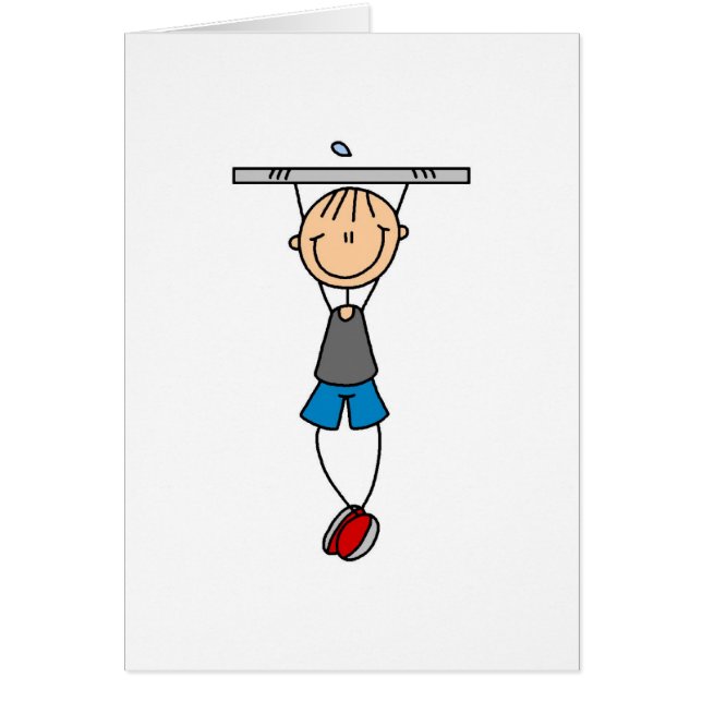 Stick Figure Chin Ups Card (Front)