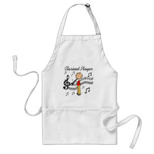 Stick Figure Clarinet Player Tshirts and Gifts Standard Apron