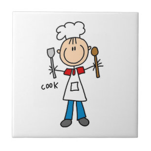Stick Figure Cook Tile