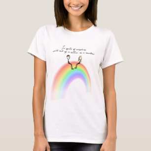 Stick Figure Couple Sitting On a Rainbow T-Shirt