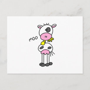 Stick Figure Cow T-shirts and GIfts Postcard