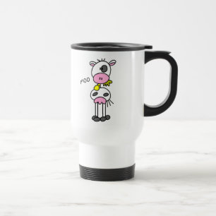 Stick Figure Cow T-shirts and GIfts Travel Mug