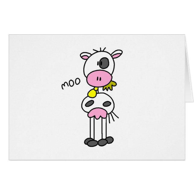 Stick Figure Cow Tshirts and Gifts (Front Horizontal)