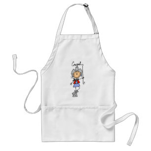 Stick Figure Cowgirl with Lasso Apron