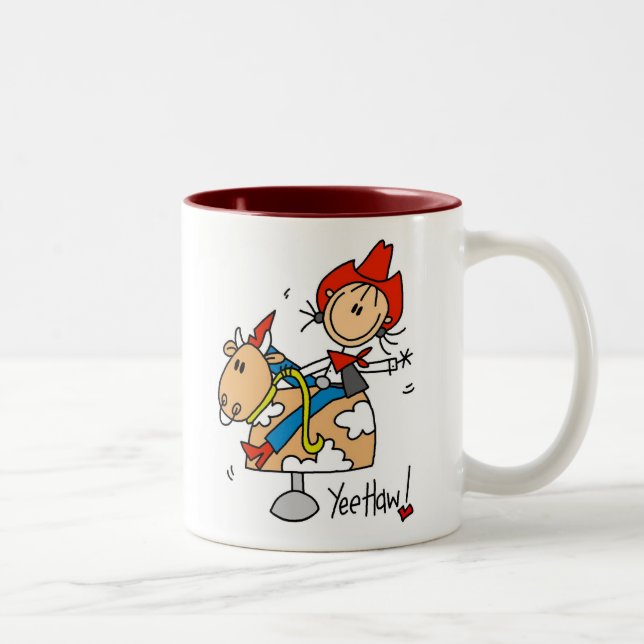 Stick Figure Cowgirl Yee Haw Mug (Right)
