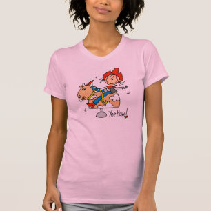 Stick Figure Cowgirl Yee Haw T-shirt