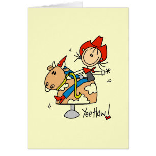 Stick Figure Cowgirl Yee Haw T-shirts and Gifts