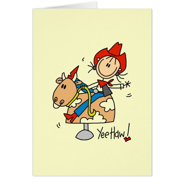 Stick Figure Cowgirl Yee Haw T-shirts and Gifts (Front)