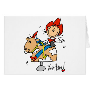 Stick Figure Cowgirl Yee Haw Tshirts and Gifts