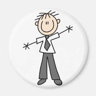 Stick Figure Dad Magnet