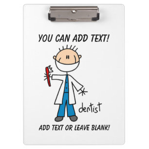 Stick Figure Dentist Clipboard