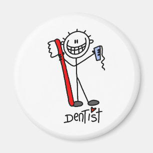 Stick Figure Dentist Magnet