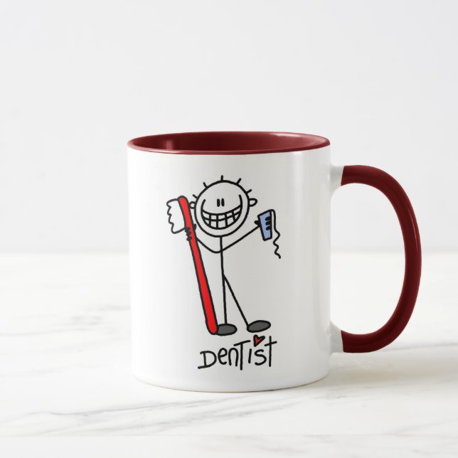Stick Figure Dentist Mug (Right)