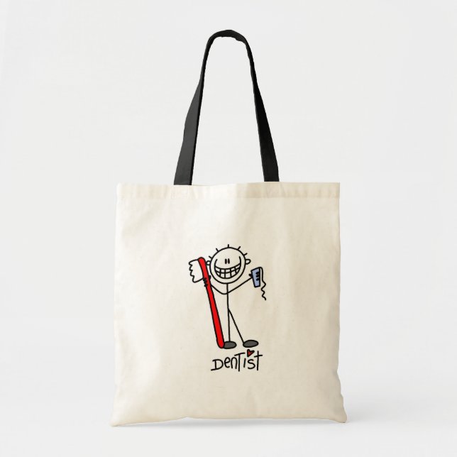 Stick Figure Dentist Tote Bag (Front)