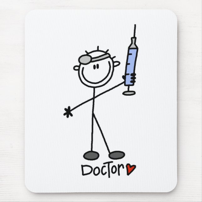 Stick Figure Doctor Mouse Mat (Front)