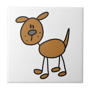 Stick Figure Dog T-shirts and Gifts Tile