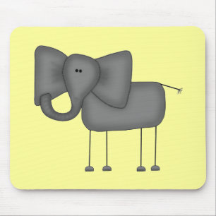 Stick Figure Elephant Tshirts and Gifts Mouse Mat