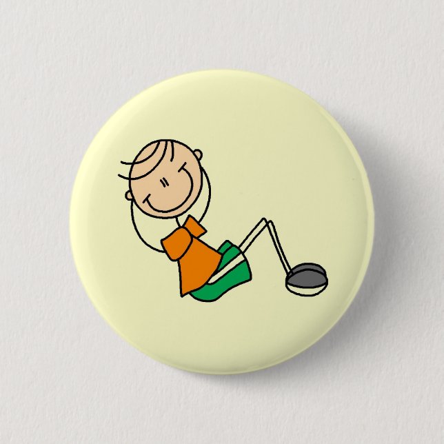 Stick Figure Exercising T-shirts and Gifts 6 Cm Round Badge (Front)
