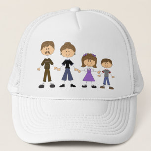 Stick Figure Family Trucker Hat