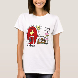 Stick Figure Farm Animals Tshirts and Gifts