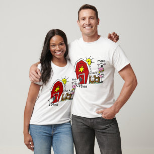 Stick Figure Farm Animals Tshirts and Gifts