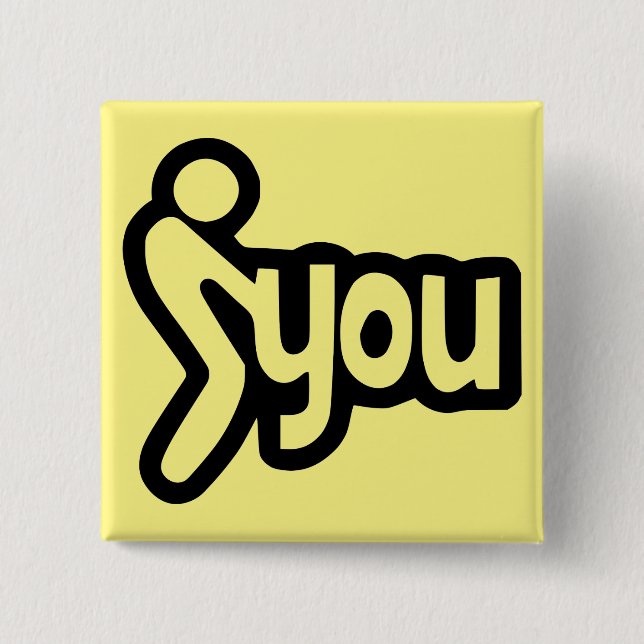 Stick Figure Fing Screw You  #USAPatriotGraphics 15 Cm Square Badge (Front)