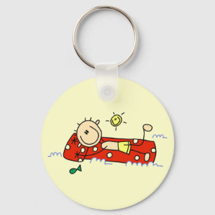 Stick Figure Floating Tshirts and Gifts Key Ring