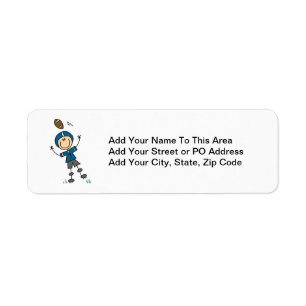 Stick Figure Football Blue