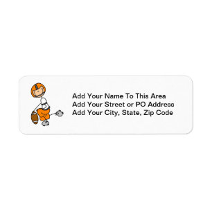 Stick Figure Football Orange