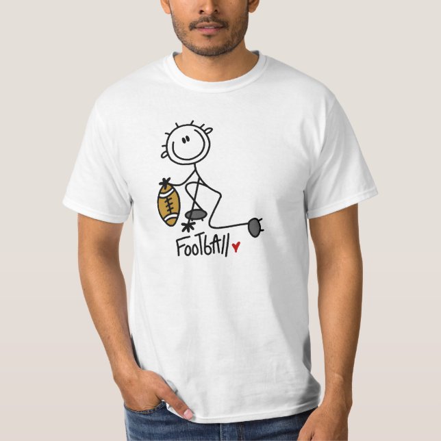 Stick Figure Football Player Value Tshirt (Front)