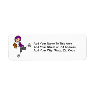 Stick Figure Football Purple