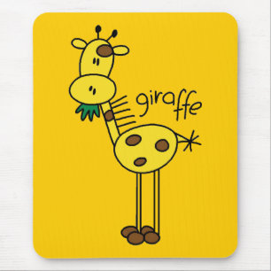 Stick Figure Giraffe T-shirts and Gifts Mouse Mat