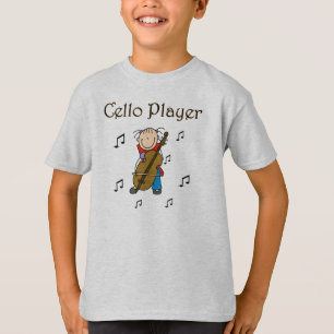Stick Figure Girl Cello Player T-shirts and Gifts